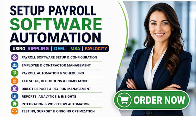 setup payroll software automation using rippling deel msa paylocity