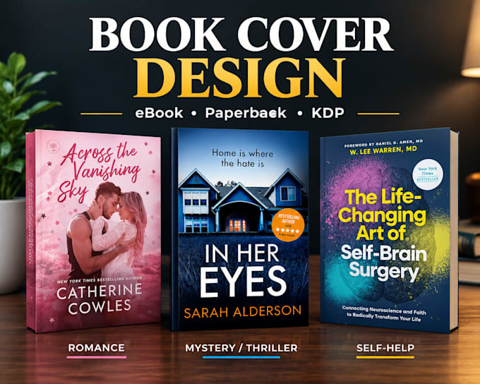 design professional book cover and ebook cover