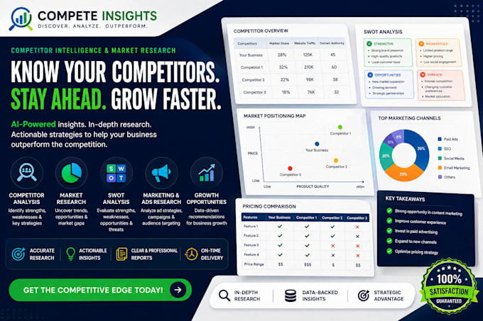 create an ai powered competitor analysis and market intelligence report