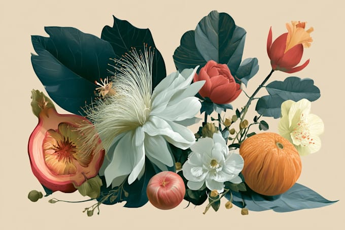 draw botanical illustration, flower, plant