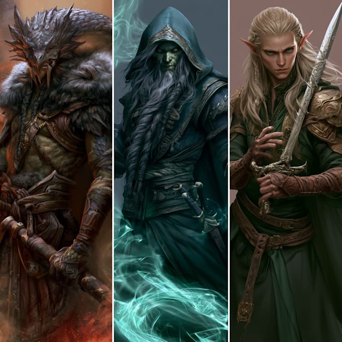 fantasy character art and fantasy character art