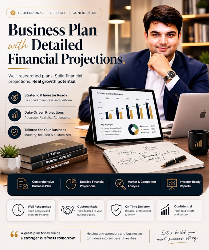 write a business plan with detailed financial projections