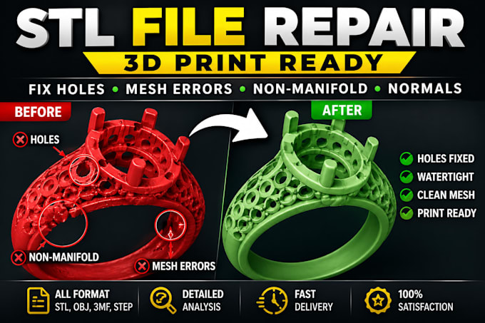 repair and fix stl files for flawless 3d printing