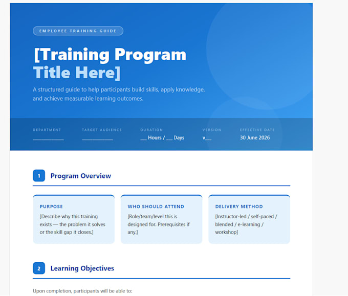 write user manuals training guides documentation