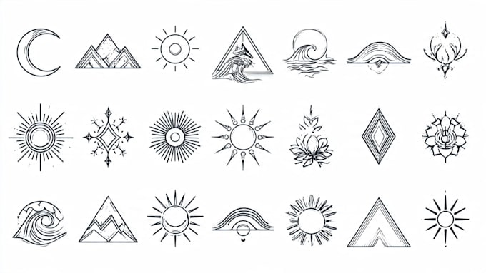 do a unique and simple minimalist tattoo design