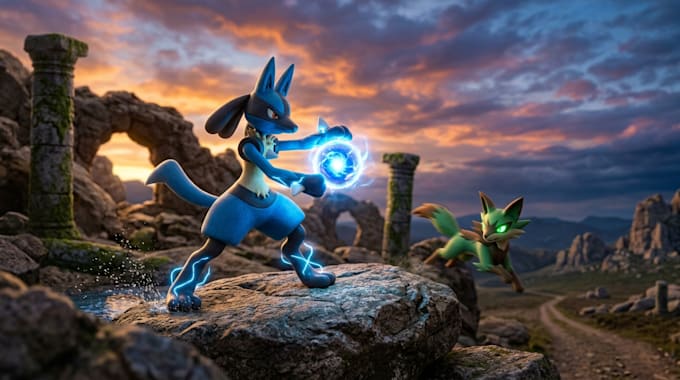 draw pokemon or fakemon doing anything