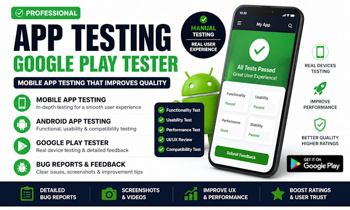 do app testing, google play tester, mobile app testing, android app testing
