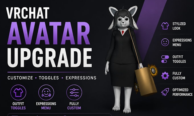 create a custom 3d fursona and VR character for vrchat