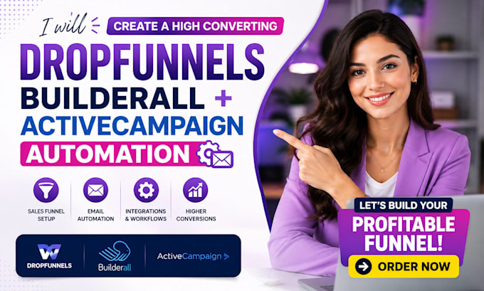 create a high converting dropfunnel builderall activecampaign automation