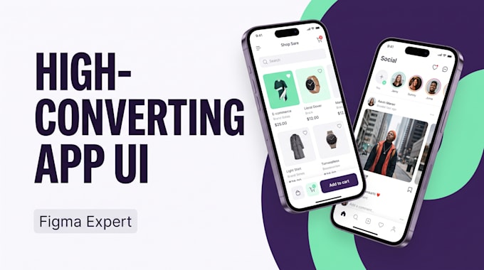 design modern mobile app and website UI UX layouts