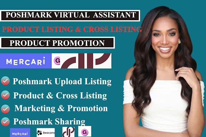 do poshmark product listing, closet sharing, and be your virtual assistant