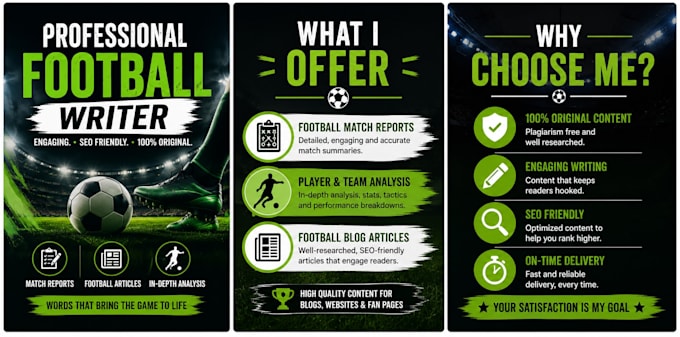 write engaging sports articles and match