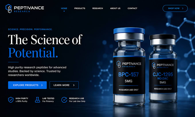 build woocommerce peptide website peptide store research peptide website