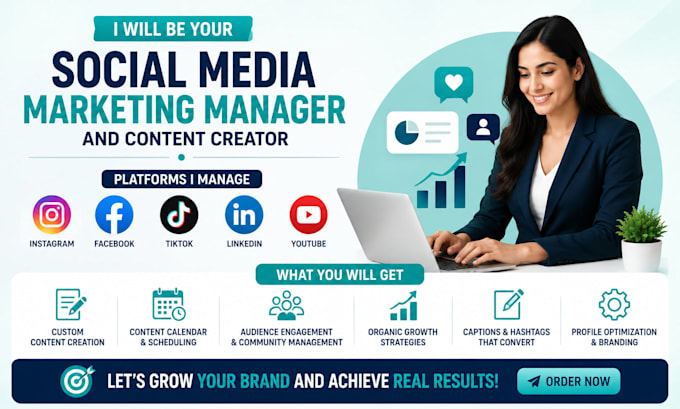 be your professional social media marketing manager and content creator