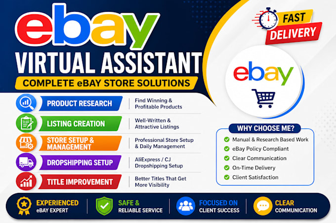 be your ebay VA for product research and listings