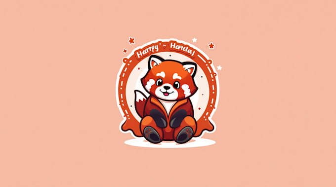 do creative red panda logo for your business