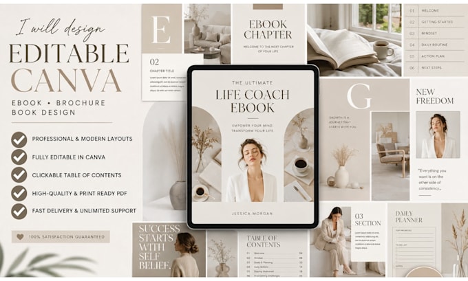 design editable canva ebook interior layout canva brochure canva book design