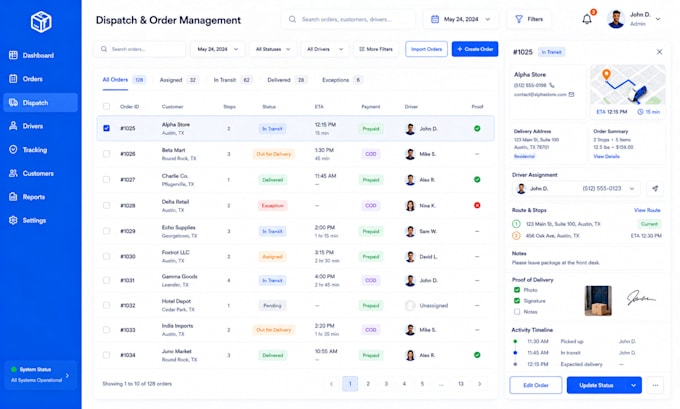 build delivery management software