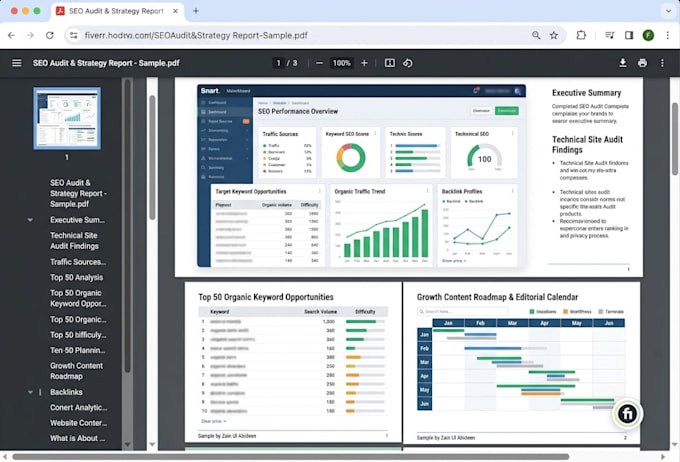 deliver a complete SEO audit and growth  content strategy