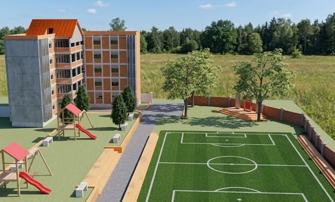 3d site planning,architectural visualization, masterplan,landscape design,render
