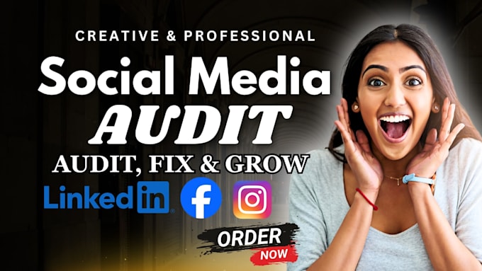 audit and optimize your facebook, instagram or linkedin profile for growth