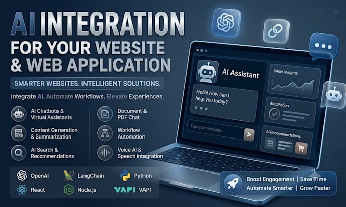 do ai integeration for your websites, and web applications