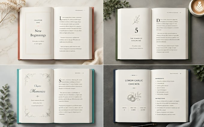 book formatting, book design, ebook design, and book typesetting