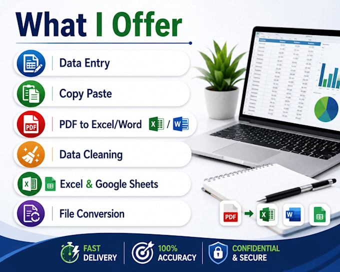 be your professional data entry operator