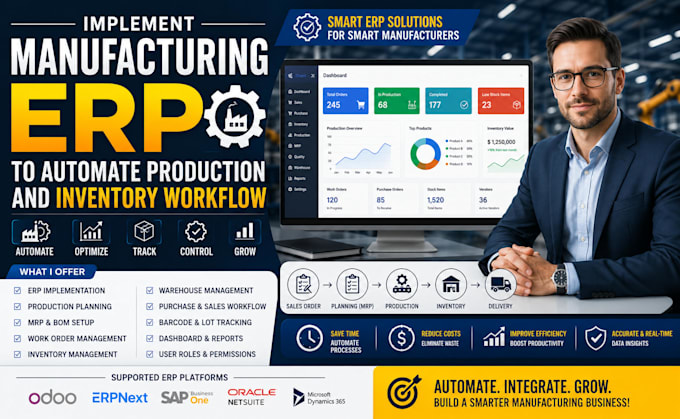 implement manufacturing erp to automate production and inventory workflow