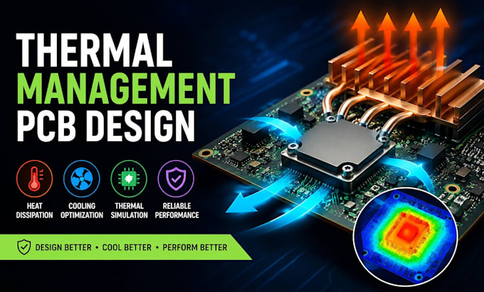 design thermal management pcb, heat dissipation, cooling and thermal simulation