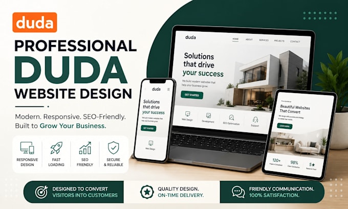 design, redesign, customize and develop a professional duda website