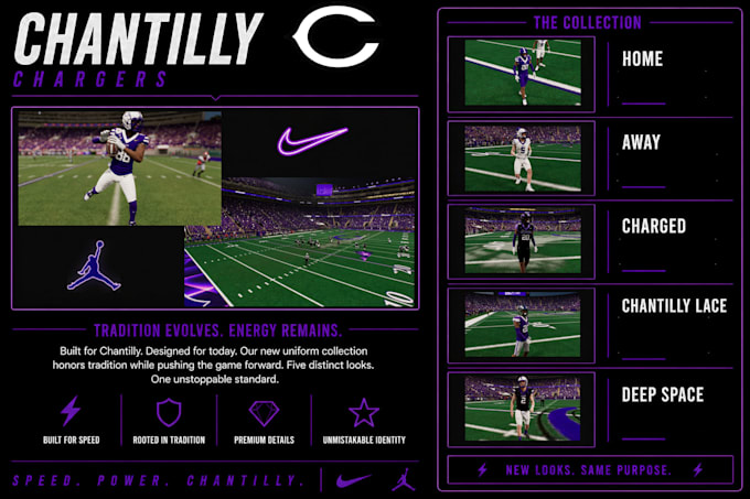 design a custom football team builder identity