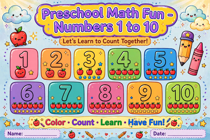 design printable preschool and kindergarten worksheets