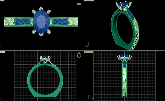 create custom jewelry cad design, ring modeling