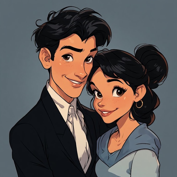 make couple portrait illustrations