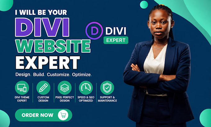 design, redesign wordpress divi website with divi builder and divi 5