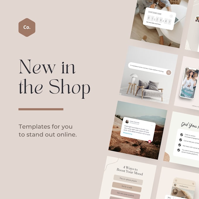 design a custom branded social media canva template pack