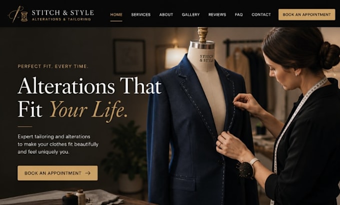 build squarespace alterations tailor dressmaker website shoe designer cobbler