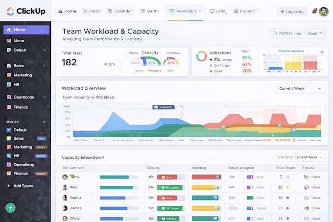 be your clickup consultant for CRM, dashboard, automation and setup