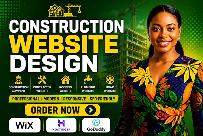 design construction website, contractor, roofing, plumbing, hvac website