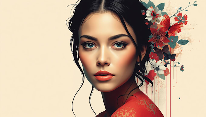 professional vector portrait  art illustration for you