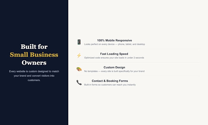 build a stunning website for your small business