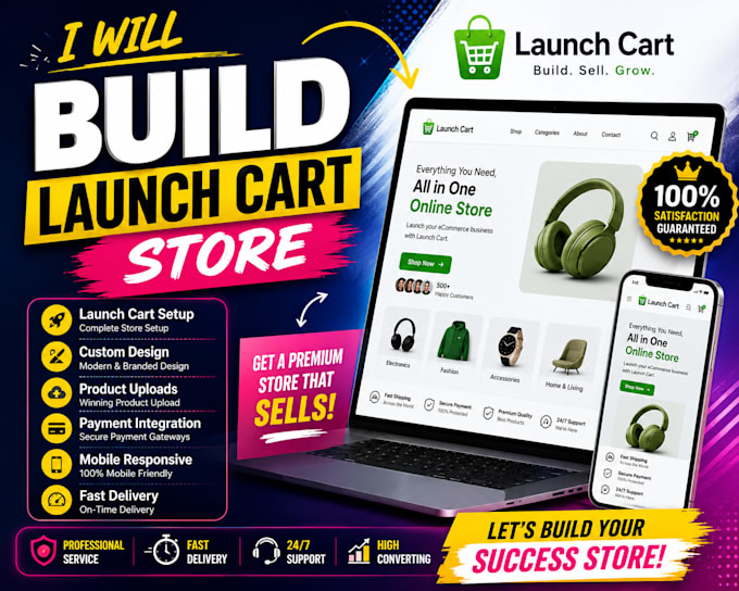 build launch cart store