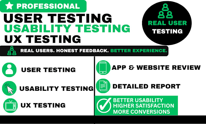 do user testing UX testing, usability testing and website app review