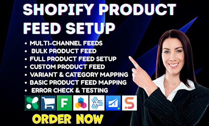 setup shopify product feed mulwi simprosys feedyio channable feedhub nabu spd