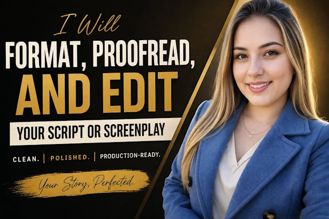 format, proofread, and edit your script or screenplay