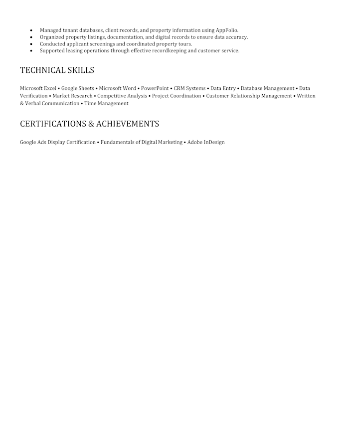 create or optimize your resume and linkedin portfolio