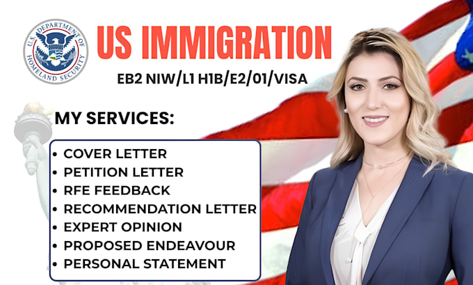 write eb2 niw, e2 business plan, petition letter, rfe response, eb1a, l1a visa