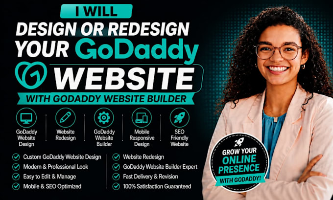 design, redesign, fix, and optimize your godaddy website