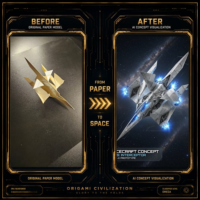 create ai concept art from your paper model or sketch